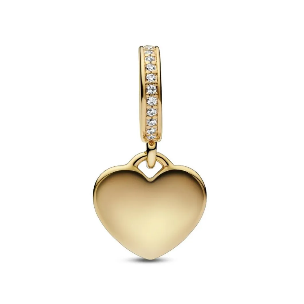 Pandora Charms<Charm Pendant Médaillon Cœur Gravable