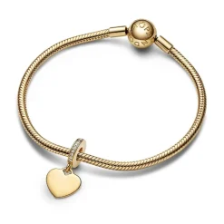 Pandora Charms<Charm Pendant Médaillon Cœur Gravable
