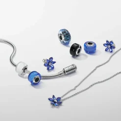 Pandora Charms<Charm Pendant Mini Murano Blanc