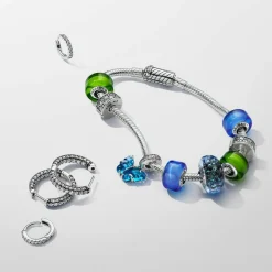 Pandora Charms<Charm Pendant Mini Murano Bleu