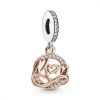 Pandora Charms<Charm Pendant Mum People - Argent et Métal Doré à l'or Rose fin 585/1000