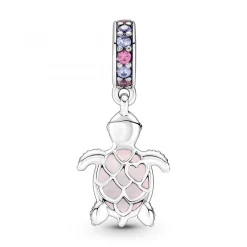 Pandora Charms<Charm Pendant Murano Tortue de Mer Rose -