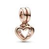 Pandora Charms<Charm Pendant Moments - Cœurs Entrelacés Sœurs Séparables