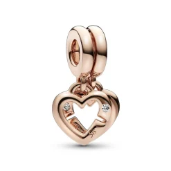 Pandora Charms<Charm Pendant Moments - Cœurs Entrelacés Sœurs Séparables