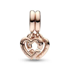 Pandora Charms<Charm Pendant Moments - Cœurs Entrelacés Sœurs Séparables