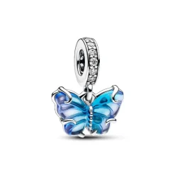 Pandora Charms<Charm Pendant Papillon Murano Bleu