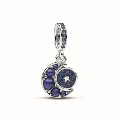 Pandora Charms<Charm Pendant Rotatif Lune Scintillante - Moments