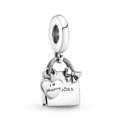 Pandora Charms<Charm Pendant Sac Shopping Moments - Argent