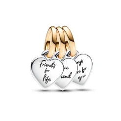 Pandora Charms<Charm Pendant Triple Séparable Amitié Bimatière