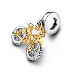 Pandora Charms<Charm Pendant Vélo à Roues Mobiles Bimatière
