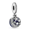 Pandora Charms<Charm pendentif lune et ciel bleu Moments