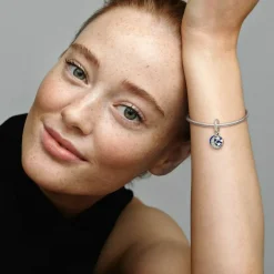 Pandora Charms<Charm pendentif lune et ciel bleu Moments