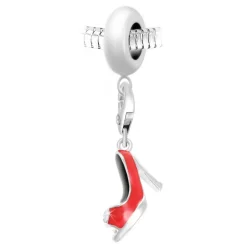 So Charm Bijoux Charms<Charm perle chaussure rouge orné de cristaux Swarovski par SC Crystal Paris®