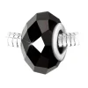 So Charm Bijoux Charms<Charm perle cristal noir à facettes et acier par SC Crystal
