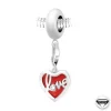 So Charm Bijoux Charms<Charm perle love dans cœur orné de cristaux Swarovski par SC Crystal Paris®