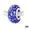 So Charm Bijoux Charms<Charm perle pavé de cristaux bleus et acier par SC Crystal