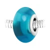 So Charm Bijoux Charms<Charm perle verre Facet bleu et acier par SC Crystal