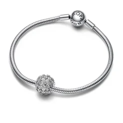 Pandora Charms<Charm Rond Pavé Scintillant - Timeless