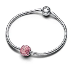 Pandora Charms<Charm Rose Épanouie Rose