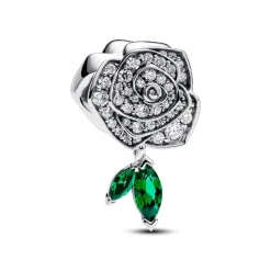 Pandora Charms<Charm Rose Épanouie Scintillante