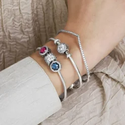 Pandora Charms<Charm scintillant bleu foncé Moments