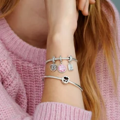 Pandora Charms<Charm Trèfle à Quatre Feuilles Chance & Courage Moments