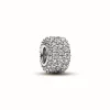 Pandora Charms<Charm Triple Rang Pavé Scintillant - Moments Argent