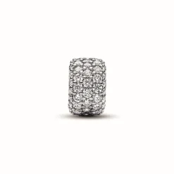 Pandora Charms<Charm Triple Rang Pavé Scintillant - Moments Argent