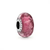 Pandora Charms<Charm Verre de Murano Rose Ondulé Fantaisie Moments