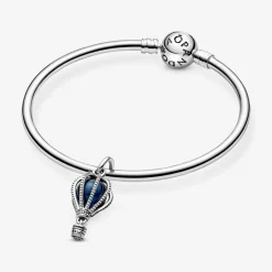 Pandora Charms<Charm Voyage Montgolfière Bleu Moments