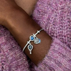 Pandora Charms<Charm Voyage Montgolfière Bleu Moments