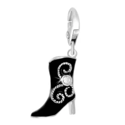 So Charm Bijoux Charms<Charms Et Perles So Charm - CH0228-ARGENT - Charm Botte Noir