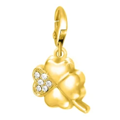 So Charm Bijoux Charms<Charms Et Perles So Charm - CH1005-DORE-BLANC - Charm Trèfle