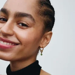 Pandora Charms<Charms Pendant Doré avec cristal vert printemps