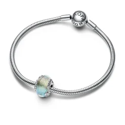 Pandora Charms<Charms Plume Recourbée et Murano Multicolore -