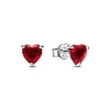 Pandora Boucles D'Oreilles<Clous d’Oreilles Cœur Rouge