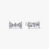 Pandora Boucles D'Oreilles<Clous d’Oreilles Nœud Scintillant Argent