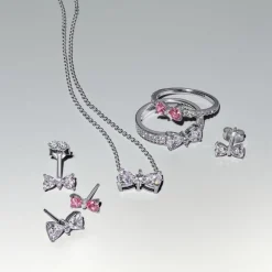 Pandora Boucles D'Oreilles<Clous d’Oreilles Nœud Scintillant Argent