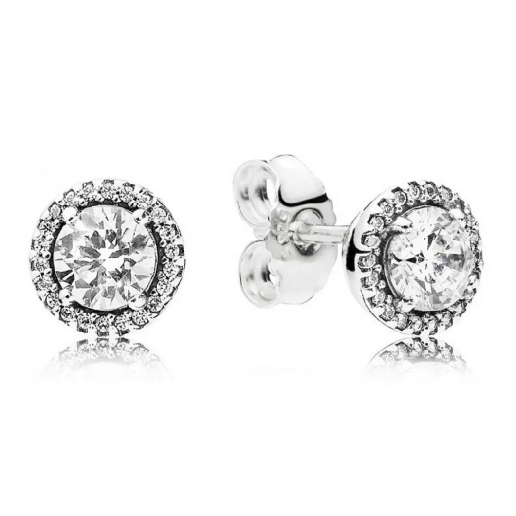 Pandora Boucles D'Oreilles<Clous d’oreilles rond scintillant Timeless