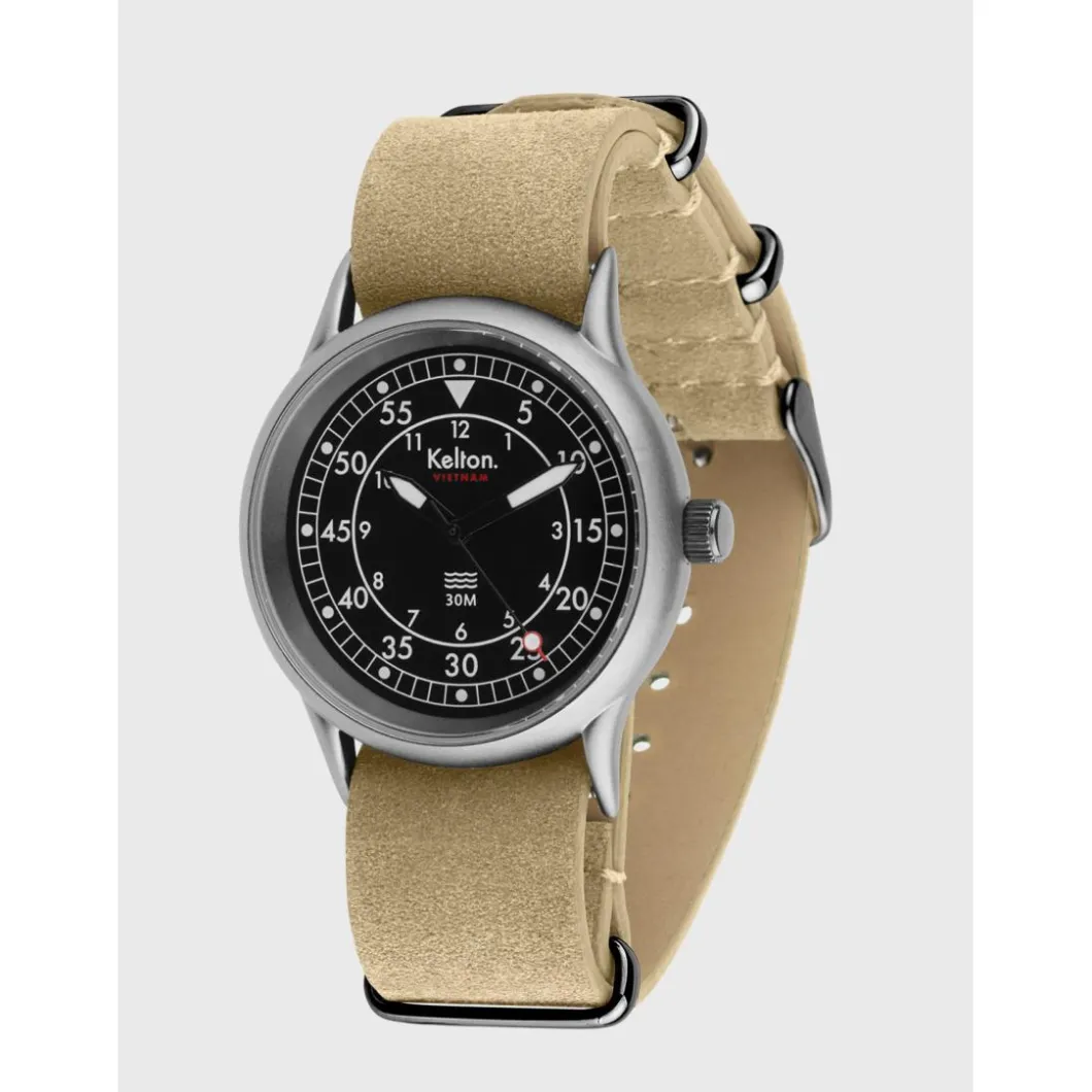 Kelton Montre Cuir<COFFRET : montre Vietnam 2 & second bracelet sable