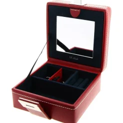 Le Tanneur Maroquinerie Coffret<Coffret bijoux nomade Rouge Noir