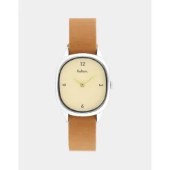 Kelton Montre Cuir<Coffret x Nilaï - Montre Colorama Crème Marron / Bracelet Gypsy multicolore or