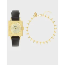 Kelton Montre Cuir<Coffret x Nilaï Paris - Montre Lady 50's or / Bracelet Gypsy or