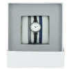 Les Interchangeables Montre Fabriquée En France<Coffret A57012- Montre Ruban Bracelet Noir Boîtier Blanc Ruthénium