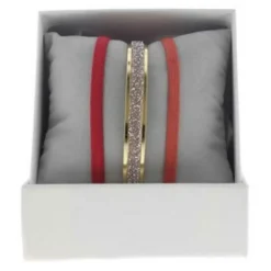 Les Interchangeables Coffret<Coffret A49417 - Jonc Ruban 4 mm Fabric Ornements Or Jaune / Cristal