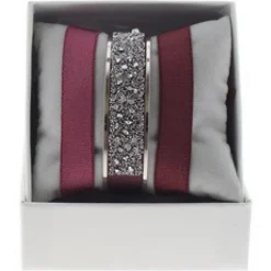 Les Interchangeables Coffret<Coffret A48564 - Jonc Ruban 12 mm Medley Ornements Palladium / Cristal