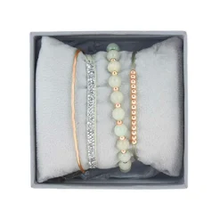 Les Interchangeables Coffret<Coffret A54378 - Strass Box Jonc Fil Sable Or Rose