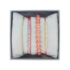 Les Interchangeables Coffret<Coffret A54340 - Strass Box Jonc Fil Corail Or Jaune