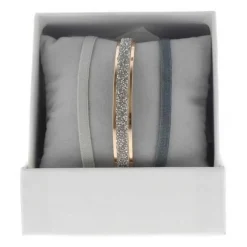 Les Interchangeables Coffret<Coffret A49407 - Jonc Ruban 4 mm Fabric Ornements Or Rose / Cristal