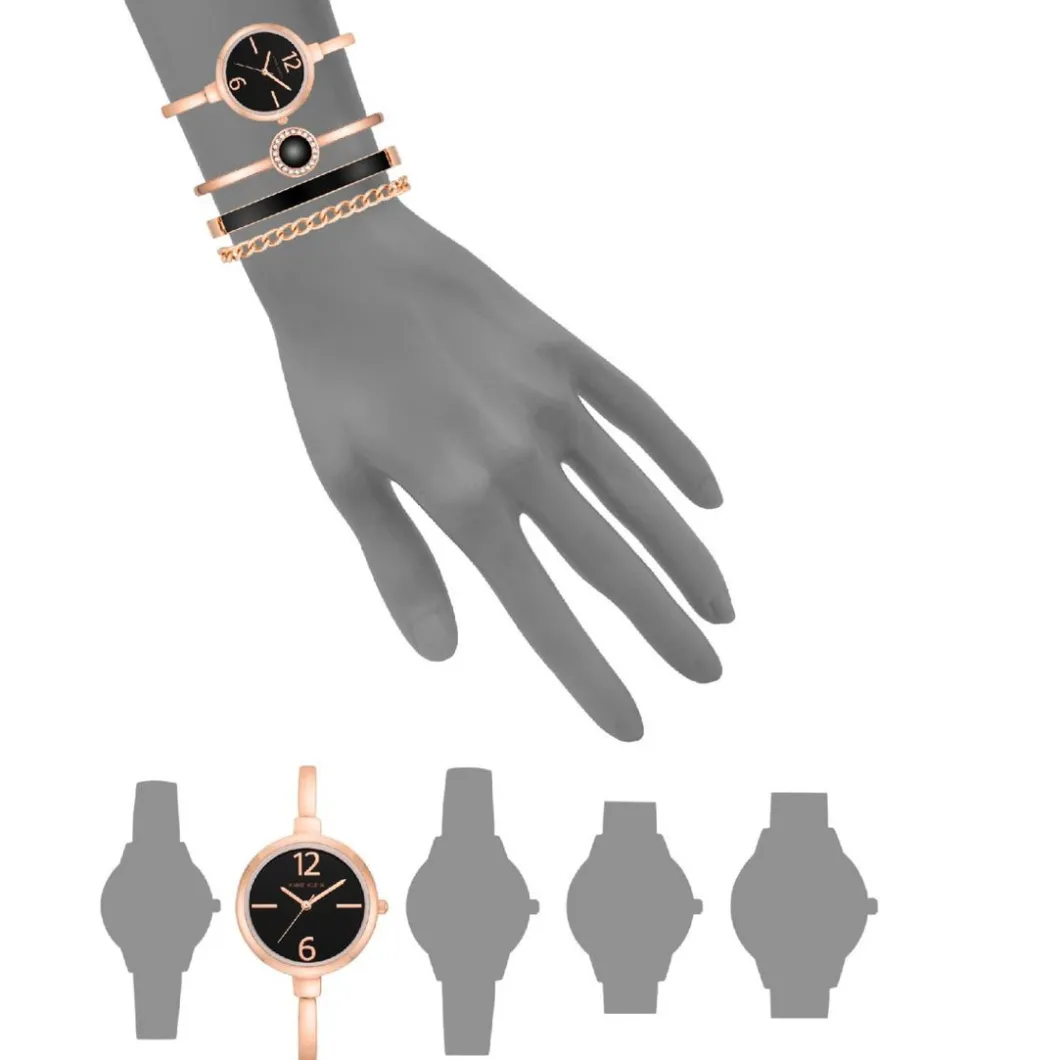 Anne Klein Montre Acier<Coffret Montre Femme AK-3290BKST